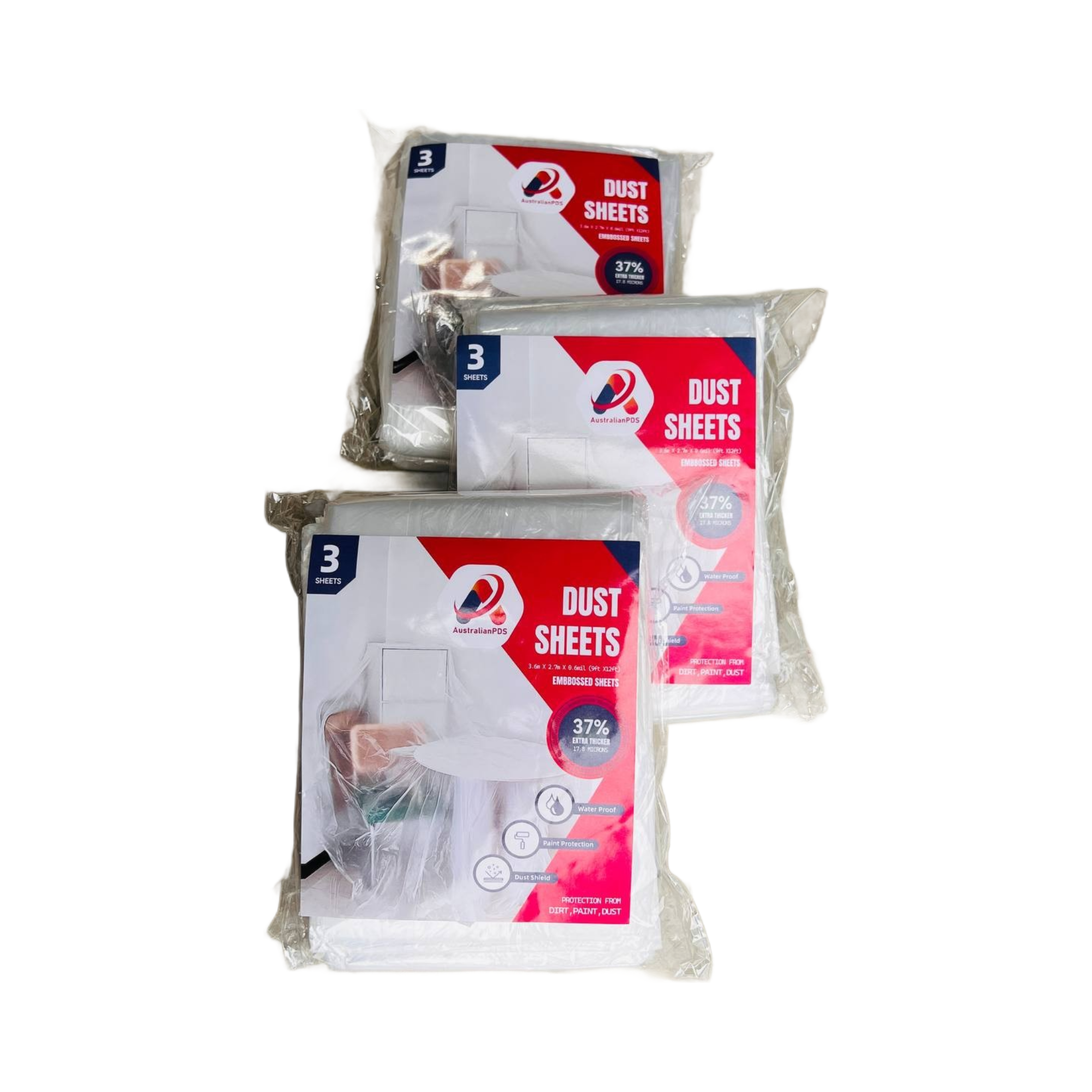 3 Pack Dust Sheets – Dust Protection for Painting - Image 2